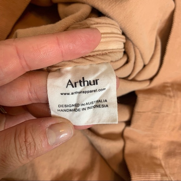 Arthur Australia Peach Corduroy Shift Mini Dress - Picture 7 of 11